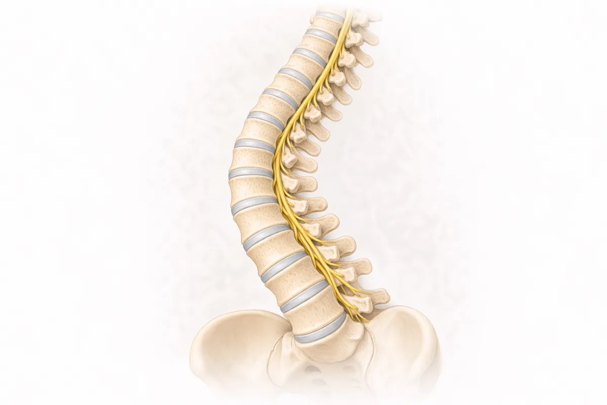 Levoscoliosis left-curving scoliosis illustration