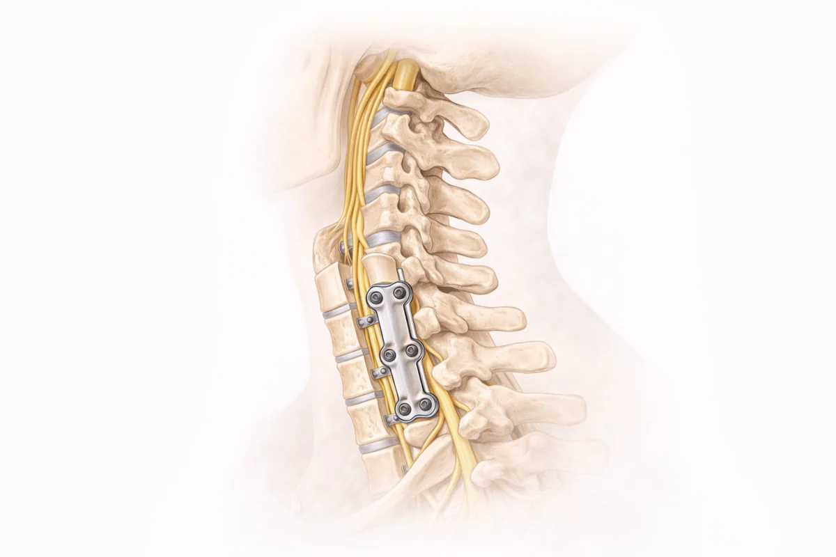Cervical spine surgery illustration