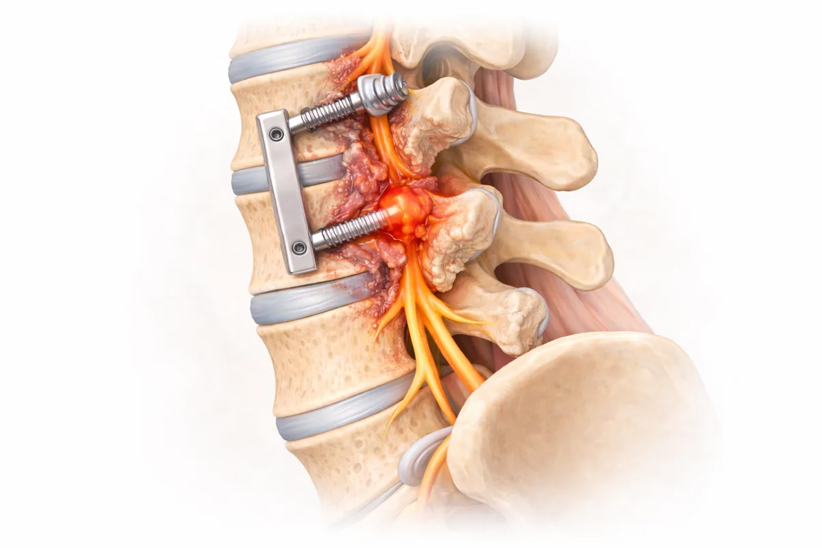 Failed back surgery syndrome illustration