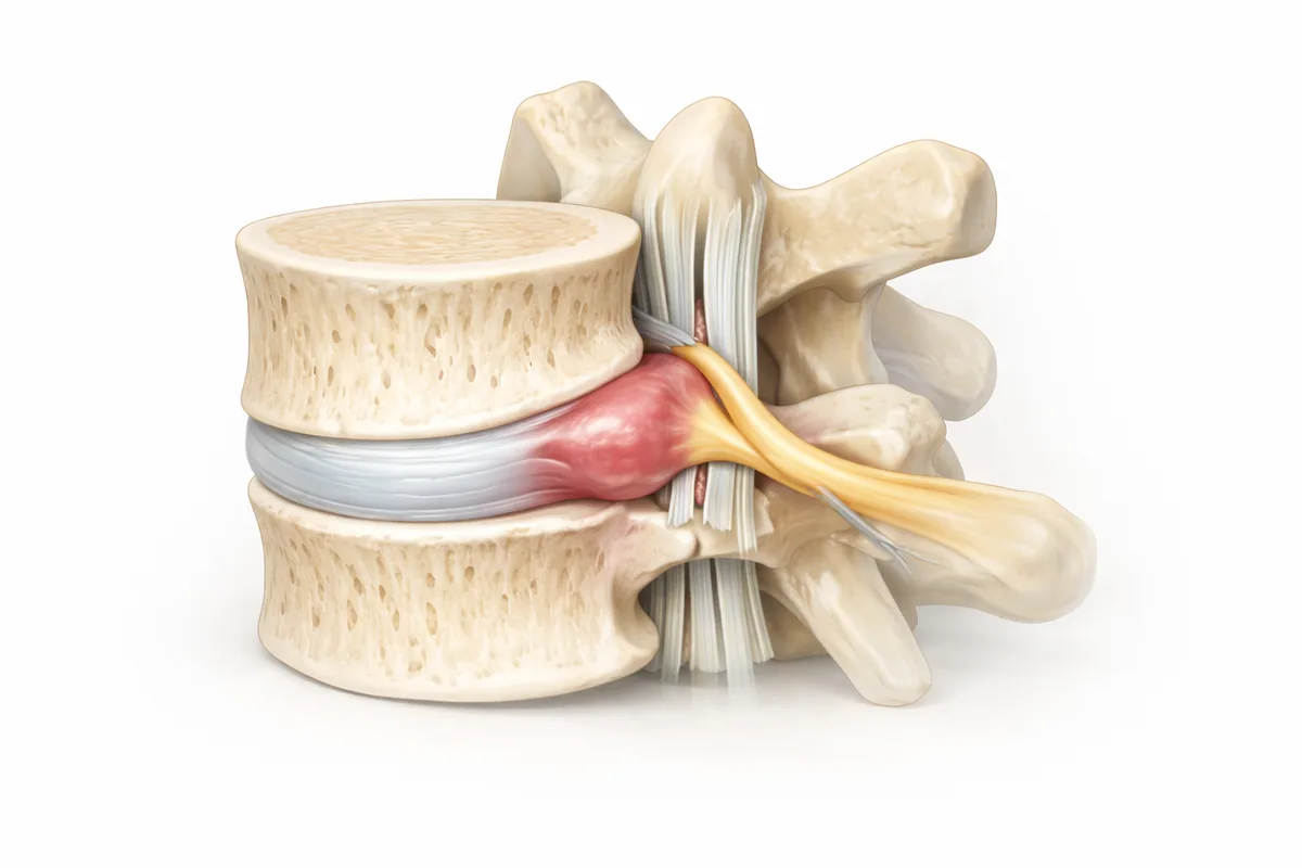 Herniated disc illustration