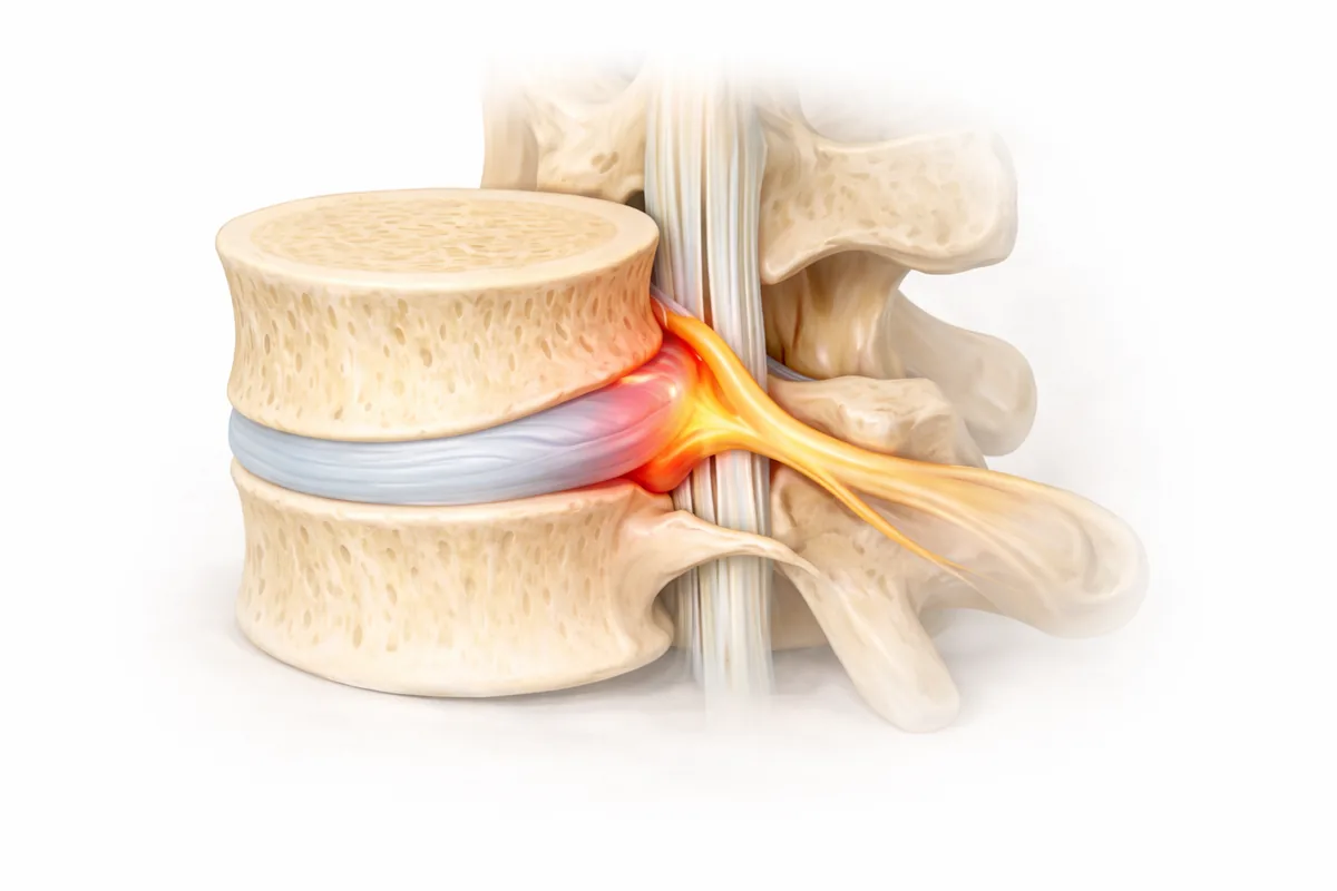 Pinched nerve illustration