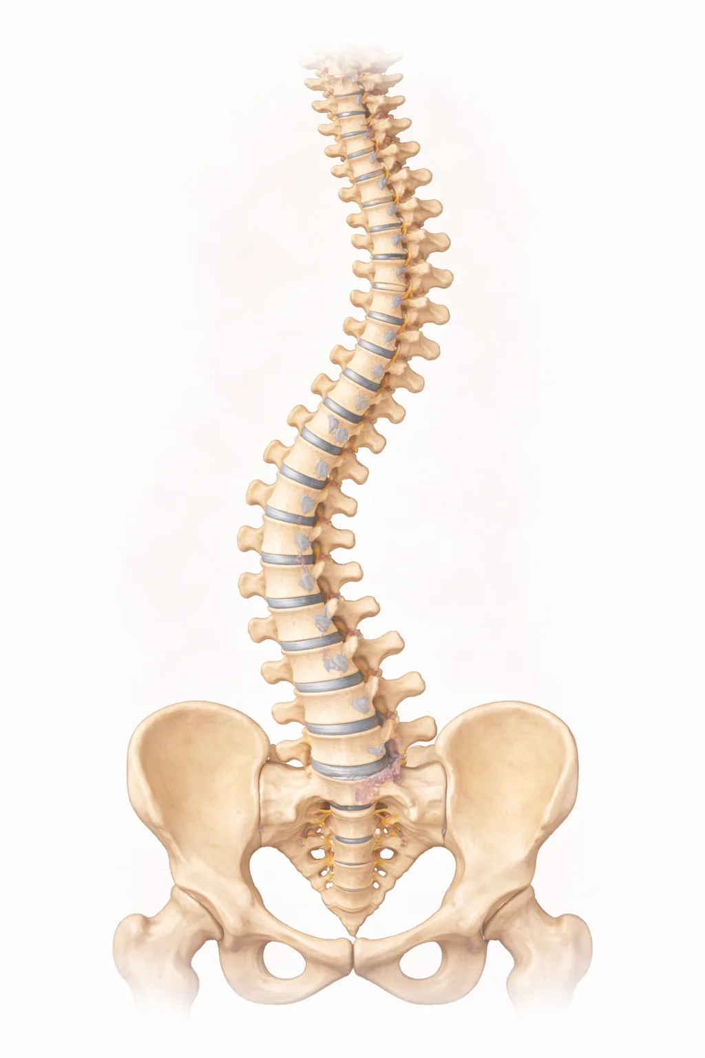 Spinal deformity illustration