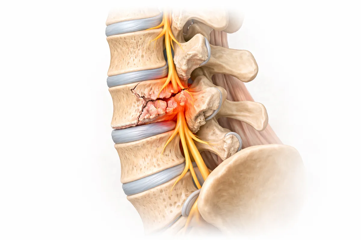 Spinal fractures illustration